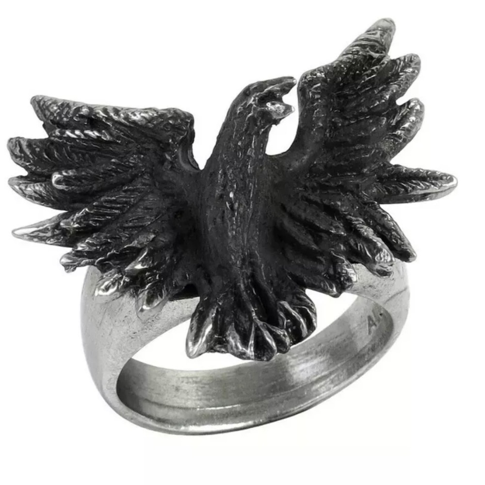Alchemy of England Flocking Raven Ring